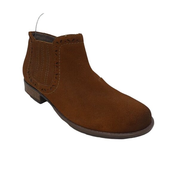 Earth Origins Avani Buxton Ankle Boots Booties Womens 8 Brown Suede Comfort - Picture 1 of 12